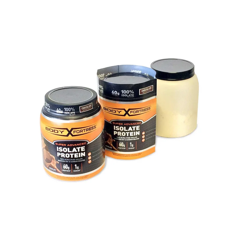 Protein packaging shrink label