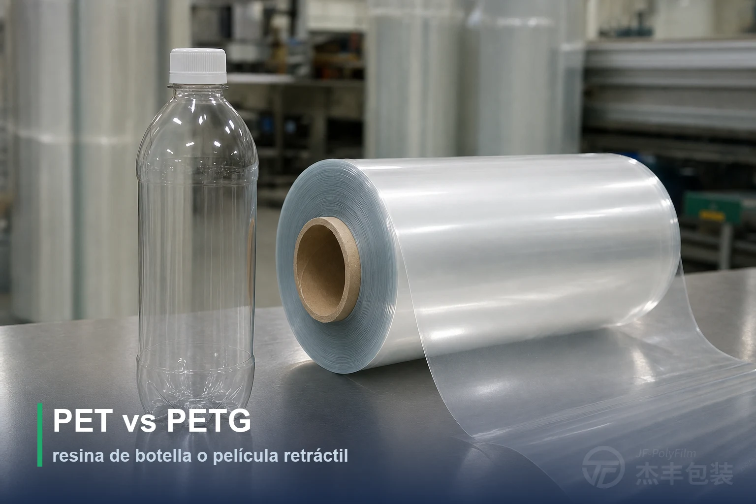 PET vs PETG: resina de botella o película retráctil
