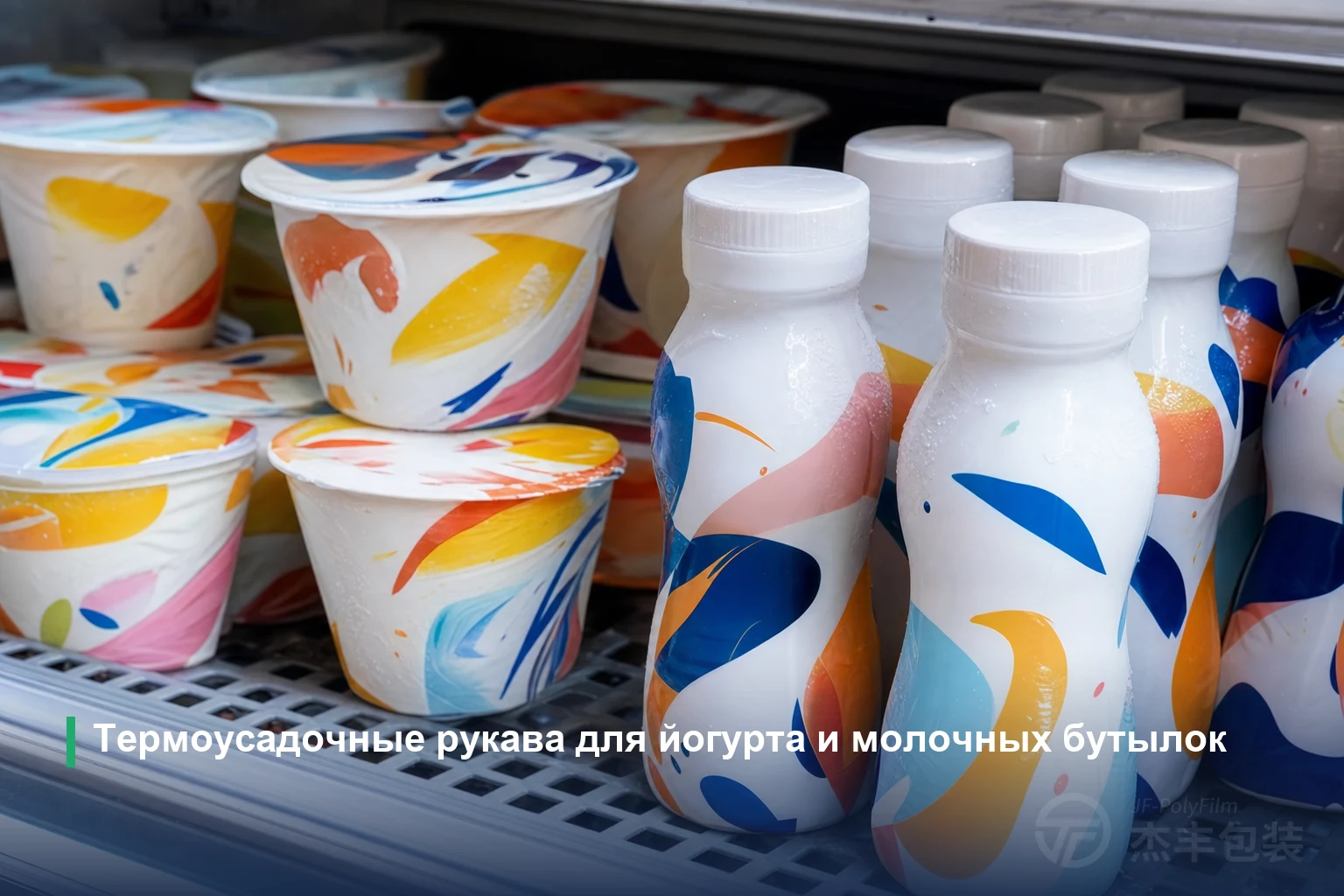 Термоусадочные рукава для йогурта и молочных бутылок
